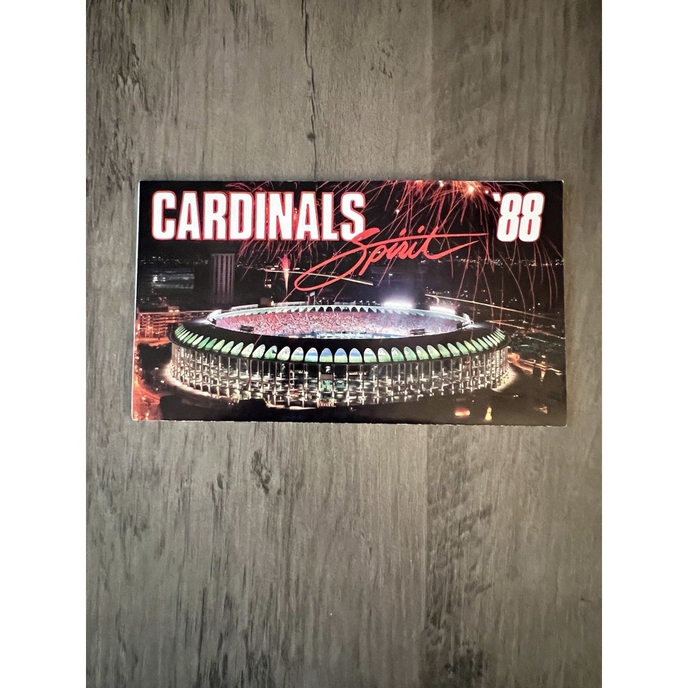 1988 St Louis Cardinals Season Schedule Calendar‎ Spirit Good Condition!